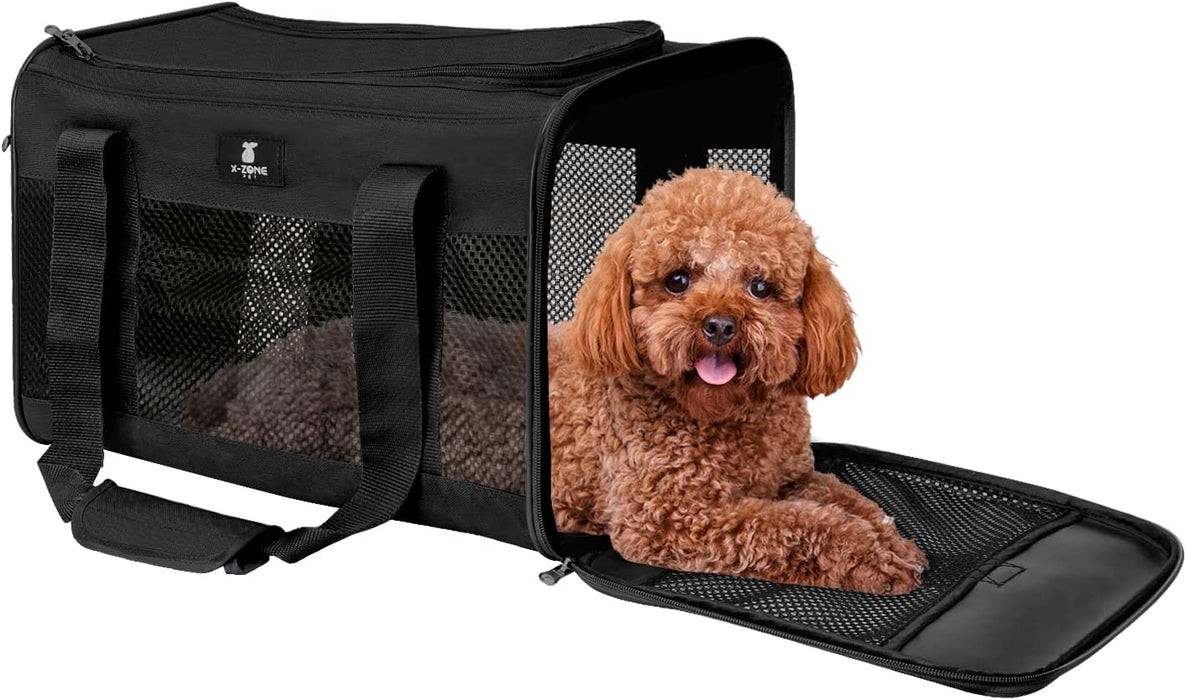 Cat Carrier Pet Carrier Portable Kitten Carrier for Small Medium Cats under 25 Lbs,Cat Carrying Case with Removable Fleece Pad,Airline Approved Soft Sided Pet Travel Carrier