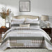 Quilt Queen Size 100% Cotton Queen Size Quilts Greyish Green White Bedspreads Plaid Quilts Lightweight Soft Breathable Bedding Sets for All Season, 3 Piece