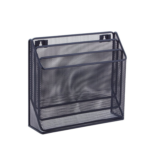 Pen + Gear,Desktop Organizers, Metal Mesh Desk Organizer with Hook,Black, 3 Compartments,