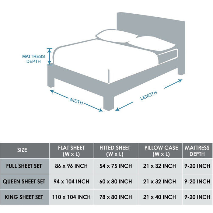 Hotel Style 800 Thread Count Cotton Rich Sateen Bed Sheet Set, Queen, Silver, Set of 6