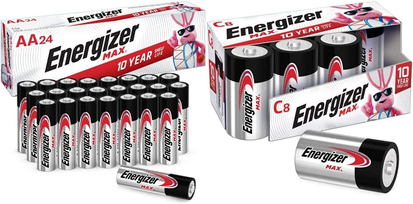AA Batteries, Max Double a Battery Alkaline, 24 Count