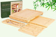 Bamboo Charcuterie Boards Cheese Board Knife Set, 15.7"X 13" Charcuterie Board and Hidden Serving Trays X2 for Charcuterie Cheese Fruit,House Warming New Home for Couple Women Mom