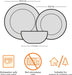 Melamine Dinnerware Set, Service for 4, Traditional Blue and White - Set of 12
