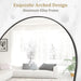 Arched Full Length Floor Mirror 64"X21" Full Body Standing Mirror,Black