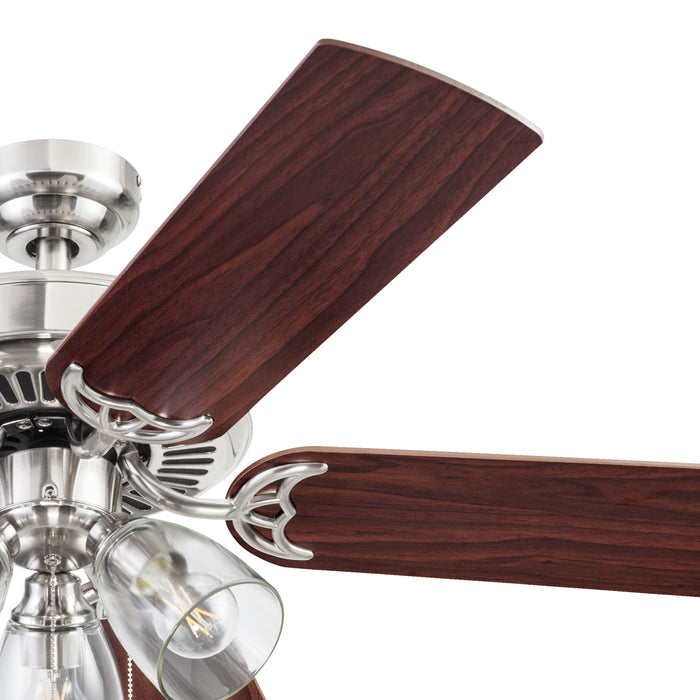 Better Homes & Gardens 52" 5 Blade Satin Nickel Ceiling Fan with 3 Lights