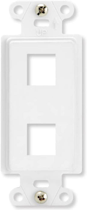 On-Q WP3413WH10 High Impact Flame Retardant Plastic 3-Port Decorator Outlet Strap, White, 10 Count