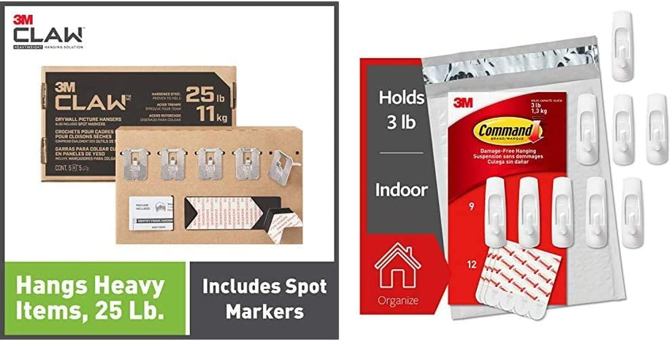 Command Medium Refill Adhesive Strips, Damage Free Hanging Wall Adhesive Strips for Medium Indoor Wall Hooks, No Tools Removable Adhesive Strips for Living Spaces, 36 White Command Strips