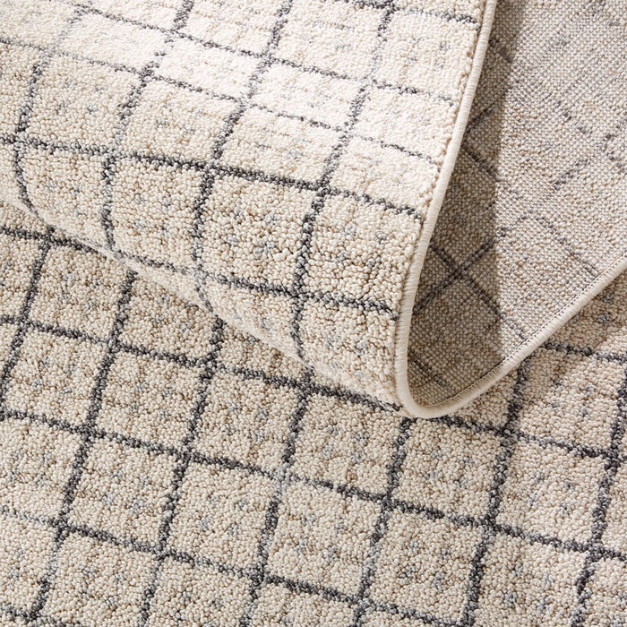 Wanda June Home Squares with Fringe Area Rug, Taupe, 7'8" X 10'2" by Miranda Lambert