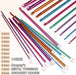Long Crochet Hook Set, 11Pcs Tunisian Crochet Hooks Multicolor Afghan Crochet Needles for Crocheting, 2Mm(B)-8Mm(L), Great Knitting & Crochet Supplies Tool Set for Beginner, Crocheter & Knitter