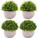 4 Packs Artificial Potted Plants Bathroom Fake Shelf Plant Office Table Decor Mini Green Faux Topiary Kitchen Cabinet Farmhouse Decorations