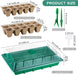 5 Pack Seed Starter Tray Kit, 15 Peat Pots for Seedlings Plastic Growing Germination Trays with Plants Labels, Planting Tools, Germination Plant Starting Pots for Plant Seeds, Green