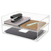 2-Pack Acrylic Stackable Letter Tray Desk Organizer Vertical Clear Paper Tray Desktop File Book Storage Shelf