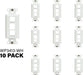 On-Q WP3413WH10 High Impact Flame Retardant Plastic 3-Port Decorator Outlet Strap, White, 10 Count