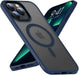 Magnetic Case for Iphone 14 Pro Max Case [Mil-Grade Drop Tested & Compatible with Magsafe] Translucent Matte Back with Aluminum Alloy Keys, Anti-Fingerprint Anti-Scratch 6.7 Inch, Black