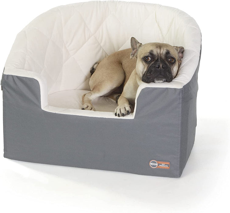 K&H Pet Product Bucket Booster Dog Car Seat, Elevated Pet Car Seat for Small Dogs & Cats Large Realtree Edge Camo
