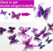 72PCS Butterfly Wall Decals 3D Butterflies Wall Art Craft Decor Removable Mural Sticker Home Kid Girl Bedroom Bathroom Baby Room Nursery Classroom Office Party Decoration (Purple)