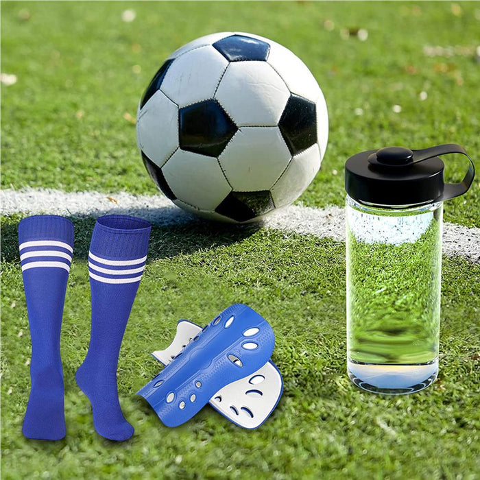2 Sets Soccer Shin Guards Soccer Socks Youth Kids Calf Protective Shin Pads for Girls Boys Teenagers