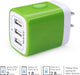 Wall Charger,Usb Charger Adapter,3.1A/3Pack Muti Port Fast Charging Station Power Charge Base Block Plug,Green