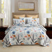 King Quilt Set, 3-Piece King Size Quilt Set with 2 Pillow Shams- Boho Reversible Soft and Lightweight King Quilt Bedding Bedspread Coverlet Set