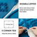 Oli Anderson Tufted Duvet Cover Queen Size, Soft and Lightweight Duvet Covers Set for All Seasons, 3 Pieces Boho Embroidery Shabby Chic Bedding Set (Turquoise, Queen, 90’’ X 90’’)