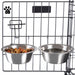 Set of 2 Stainless-Steel Dog Bowls - Cage, Kennel, and Crate Hanging Pet Bowls for Food and Water - 20Oz Each and Dishwasher Safe by PETMAKER