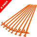 USA 12 Inch Multiuse Heavy Duty Steel Tent Stakes Tarp Pegs Camping Stakes for Outdoor Camping Canopy and Tarp with 4 Ropes 10FT Length(Orange)
