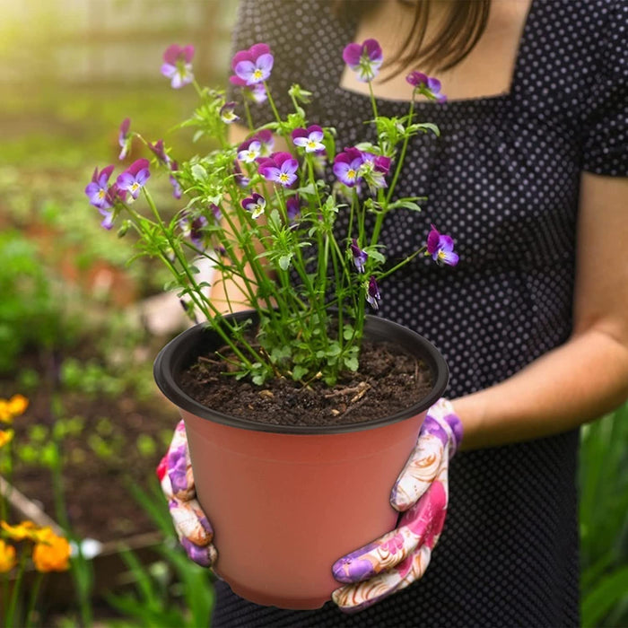 50 Pcs 6" Plastic Plants Nursery Seedlings Pot/Pots Flower Plant Container Seed Starting Pots