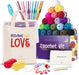 73 Piece Crochet Kit with Crochet Hooks Yarn Set - Premium Bundle Includes Yarn Balls, Needles, Accessories Kit, Canvas Tote Bag and Lot More - Starter Pack for Kids Adults – Beginner, Professionals.