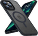 Magnetic Case for Iphone 14 Pro Max Case [Mil-Grade Drop Tested & Compatible with Magsafe] Translucent Matte Back with Aluminum Alloy Keys, Anti-Fingerprint Anti-Scratch 6.7 Inch, Black
