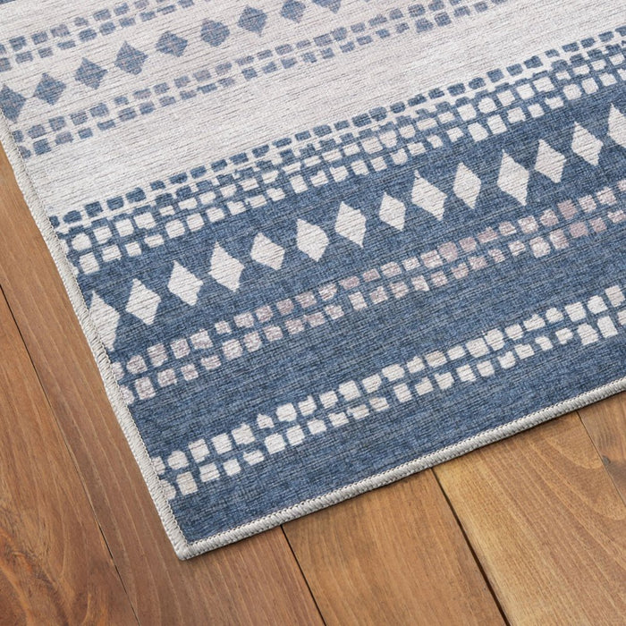 Wanda June Home Stripe Washable Area Rug, Grey, 5'2" X 7'2" by Miranda Lambert