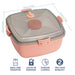 Bento Lunch Box 4-Compartment Bento-Style Kids Lunch Box Leak-Proof 2 Layer 1200Ml Adult Lunch Container Portable Food Storage Container with Spoon & Fork for Adult Kid Toddler Boy Girl