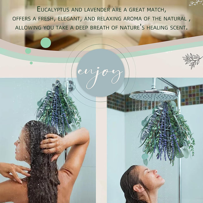 25 PCS | 4 Kinds Fresh Eucalyptus & Lavender Flowers Bundles for Shower |Real Eucalyptus Leaves Home Decor Shower Decor Wedding Decor |