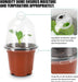 BEWAVE Plant Nursery Pots with Humidity Dome, 100 Sets Indoor Gardening Pot Planting Containers Starter Seed Starting Containers Planters with 100 Pcs Plant Labels, 3.5"