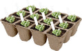 40 Pack Peat Pots Seed Starter Trays, 480 Cells Germination Seedling Pots, Organic Biodegradable Plant Germination Tray with 40 Plant Labels for Vegetable Flower, Herbs, Indoor Outdoor Garden