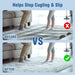 Rug Pad Gripper, 4 PCS Non-Slip Grippers for Area Rug, Washable anti Curl Rug Tape, Reusable Rug Pads Grippers for Hardwood Floors and Tiles, Keep Your Rug in Place and Grips Carpet Corners