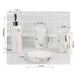 Home Basics 4 Piece Ceramic Bath Accessories Sets, White