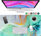 Large Mouse Pad, Long Desk Mat Keyboard Pad Desktop Accessories Home School College Decor Supplies Pretty Mousepad Big Computer Office Essentials Women Girls XL Cute Marble Teal