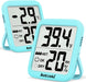 Antonki Room Thermometer Indoor Hygrometer, Humidity Gauge, Humidity Meter, Digital Temperature and Humidity Monitors for Home, Baby Room, Terrarium, Incubator, Greenhouse - 2 Pack