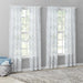 Mainstays Modern Blue Geometric Rod Pocket Sheer Curtain Set, 28" X 84" (4 Panels)