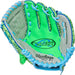 2022 Players Series Dino Baseball Glove Mitts, Green, Gray and Blue, 9 In, Right Hand Throw