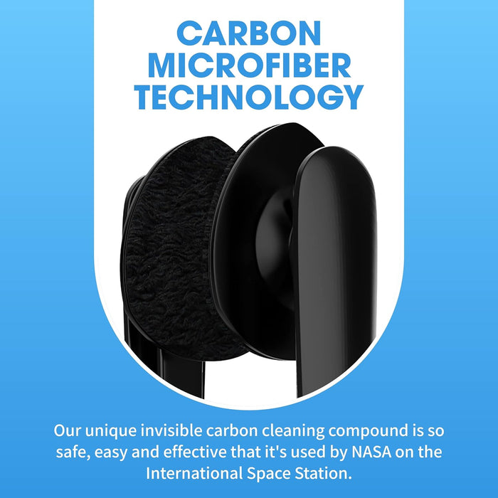 Carbonklean Replacement Pads - for Eyeglasses, Reading Glasses, and More - Lens Cleaner with Carbon Microfiber Tech - 2 Count