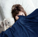 Fleece Blanket Queen Size Navy 300GSM Luxury Bed Blanket Anti-Static Fuzzy Soft Blanket Microfiber (90X90 Inches)