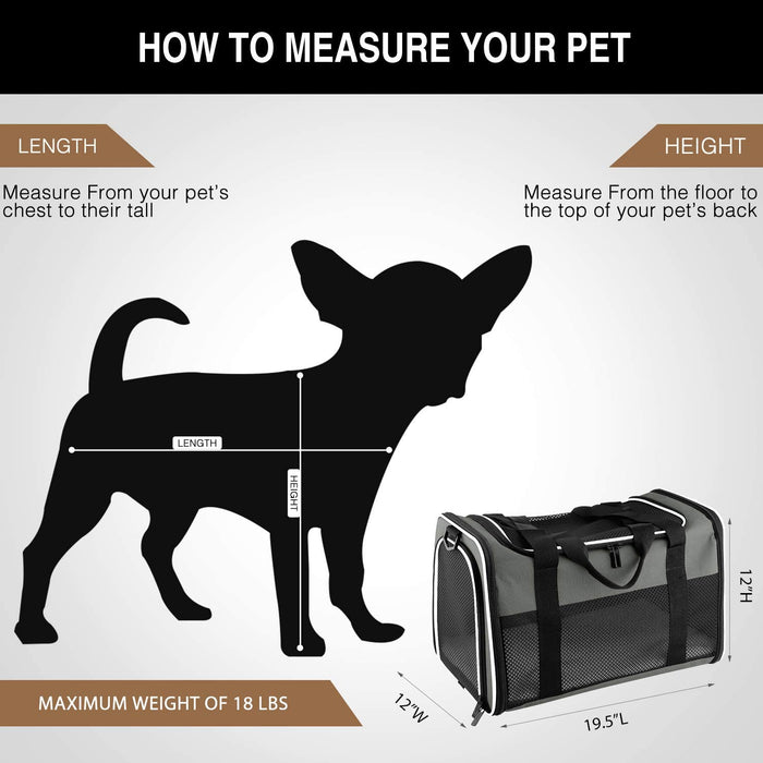 Airline Approved Pet Carriers,Soft Sided Collapsible Pet Travel Carrier for Medium Puppy and Cats, Cats Carrier, Pet Carriers for Small Medium Cats
