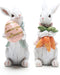 Hodao Easter Bunny Decorations Spring Home Decor Bunny Figurines(Easter White Rabbit 2Pcs)