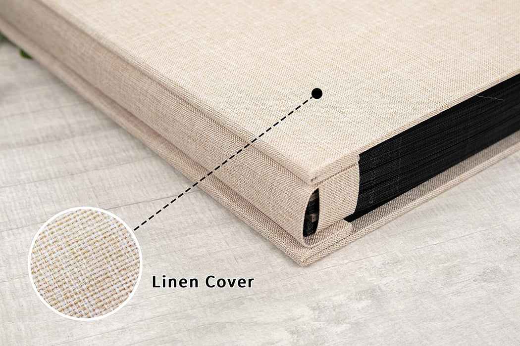 Photo Album for 4X6 600 Photos Linen Cover Extra Large Capacity Photo Book for Family Wedding Anniversary Baby (Beige, 600 Pockets)