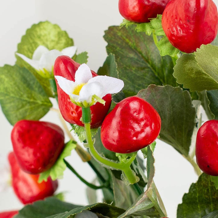 Artificial Strawberry Bush | Summer Florals and Home Decor | Size: 17" L