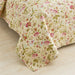Quilt Set, 3-Piece Quilt Sets with 2 Pillow Shams - Boho Reversible Soft and Lightweight Quilt Bedding Bedspread Coverlet Set (Beige Floral, King)