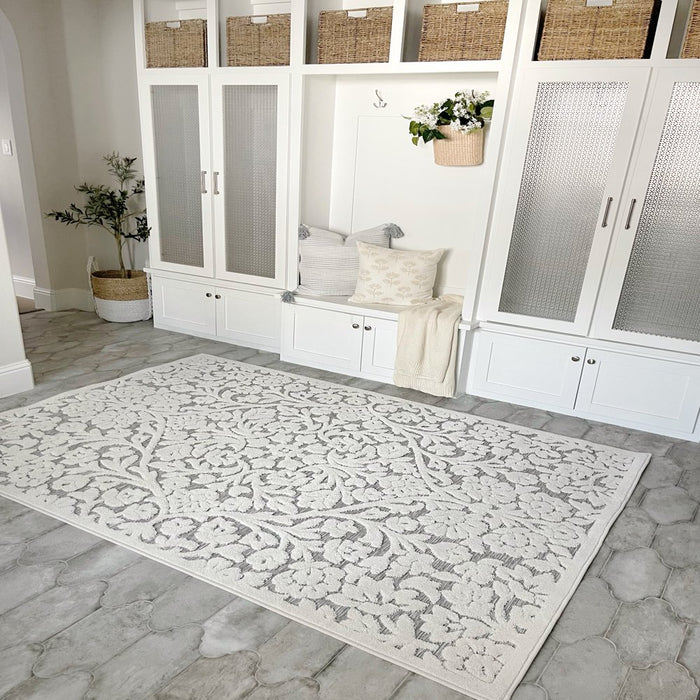 My Texas House Rosalie, Transitional, Floral, Woven Area Rug, 5'2" X 7'6"