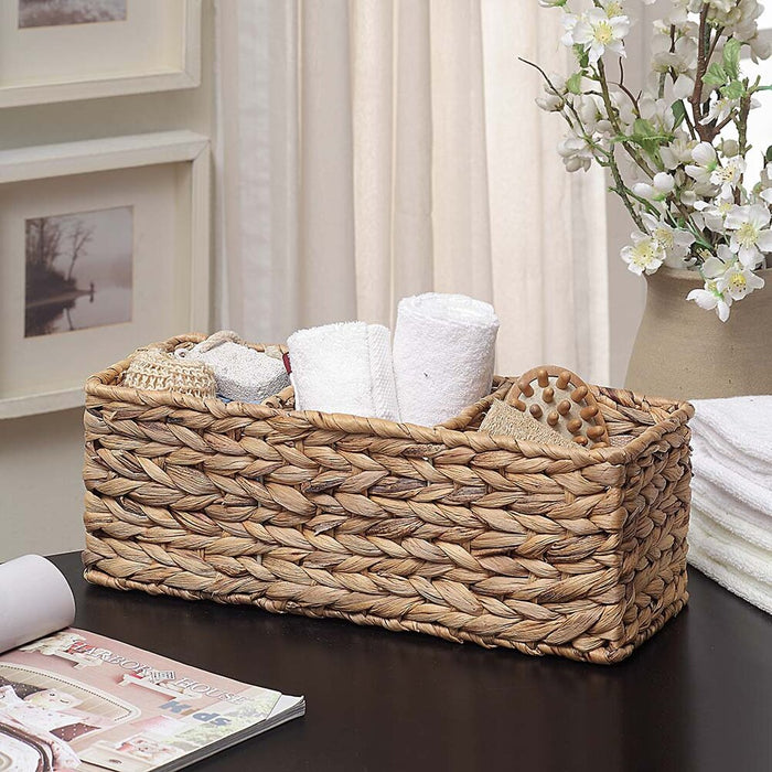 Better Homes & Gardens Woven Water Hyacinth Tank Basket, Natural
