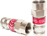 5 Pieces PPC RG11 White Weather Boot Signaltight Aqua Tight Universal Compression Connector Nitin-Plated Brass Construction Coaxial Fitting EX11N716WSPLUS 21Mm Stroke Length